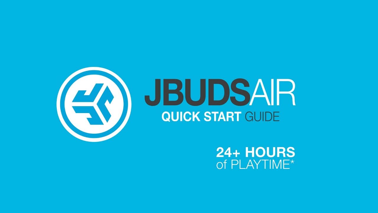 Load video: Time to GO on the move, in a pinch, out the door. Grab your JBuds Air True Wireless Earbuds as you head to work, get to the gym, or jump on an airplane. A 6-hour battery life with Bluetooth 5 gives you just enough power to get through those music moments. Their innovative charging case provides 18 extra hours to the earbuds so you can charge back up quickly. Automatically turning on and connecting to each other right out of the case, they provide hassle-free technology. Perfect for on-the-GO moments.
&lt;small&gt;Source: The NPD Group, Inc., U.S. Retail Tracking Service, Stereo Headphones, Bluetooth Capable, No wire/no band, Jan. 2018-Nov. 2019.&lt;/small&gt;
